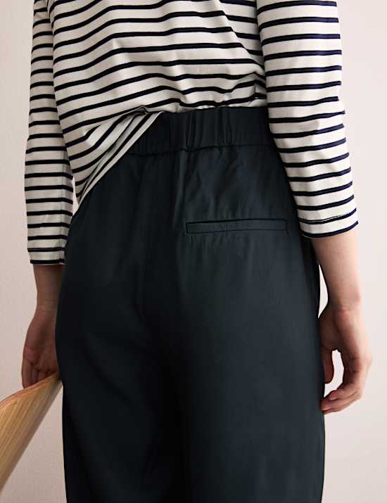 Elasticated Waist Pull On Tapered Trousers