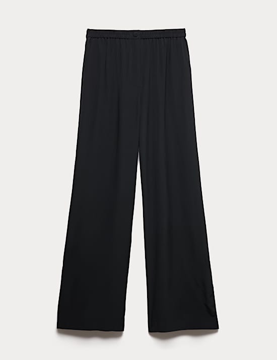 Pure Silk Wide Leg Trousers