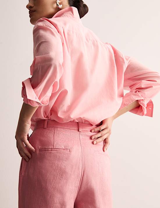 Pure Linen Wide Leg Trousers