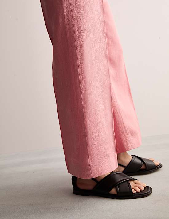 Pure Linen Wide Leg Trousers