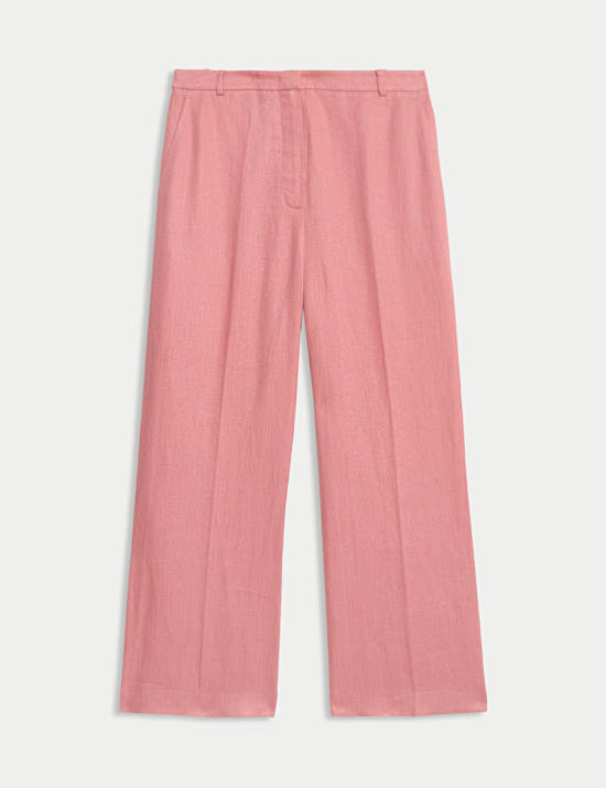 Pure Linen Wide Leg Trousers
