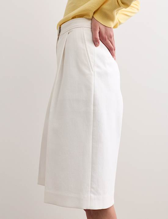 Cotton Rich Pleat Front Tailored Shorts