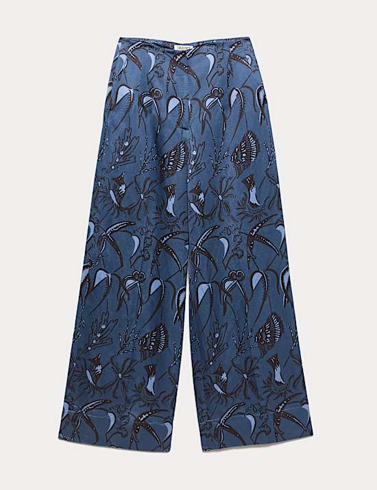 Printed Straight Leg Trousers