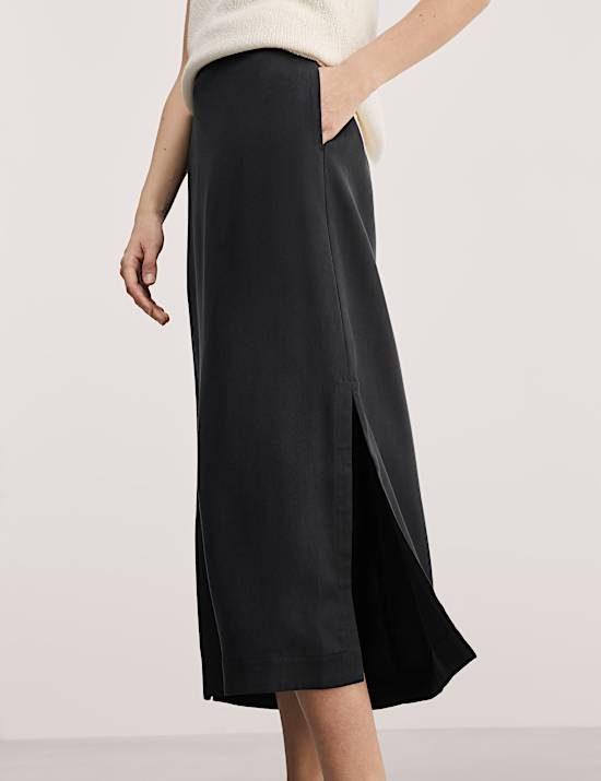 Pure Lyocell&trade; Midi Column Skirt