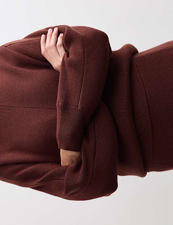 Pure Merino Wool Knitted Midi Skirt