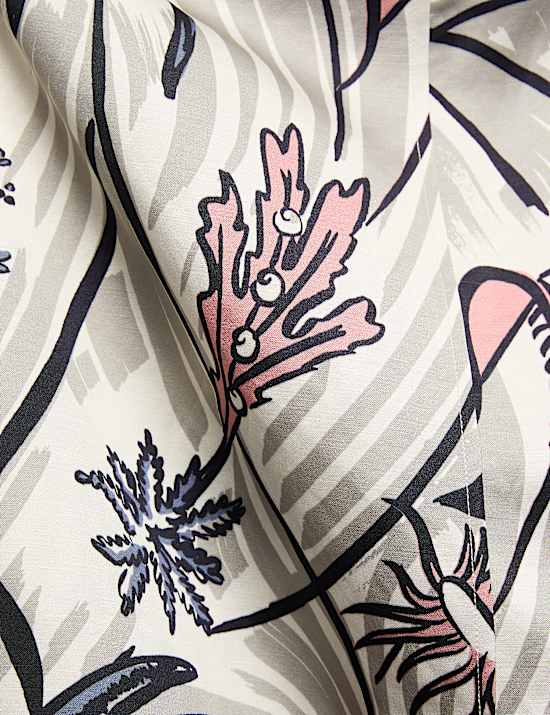 Floral Midi A-Line Skirt