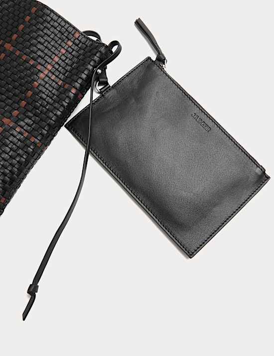 Sac fourre-tout 100 % cuir tressé