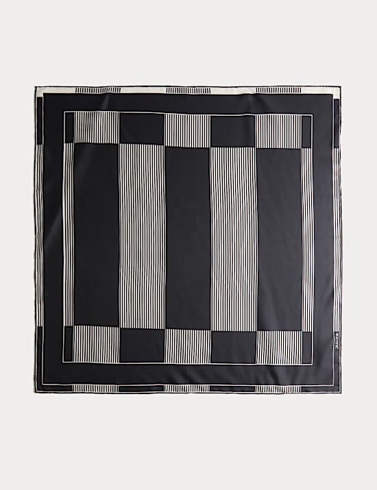 Pure Silk Hand-Rolled Colour Block Scarf