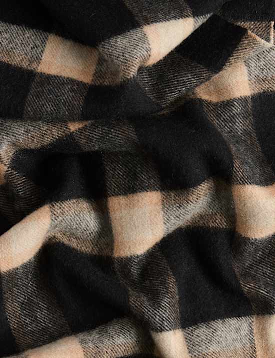 Pure Cashmere Checked Scarf