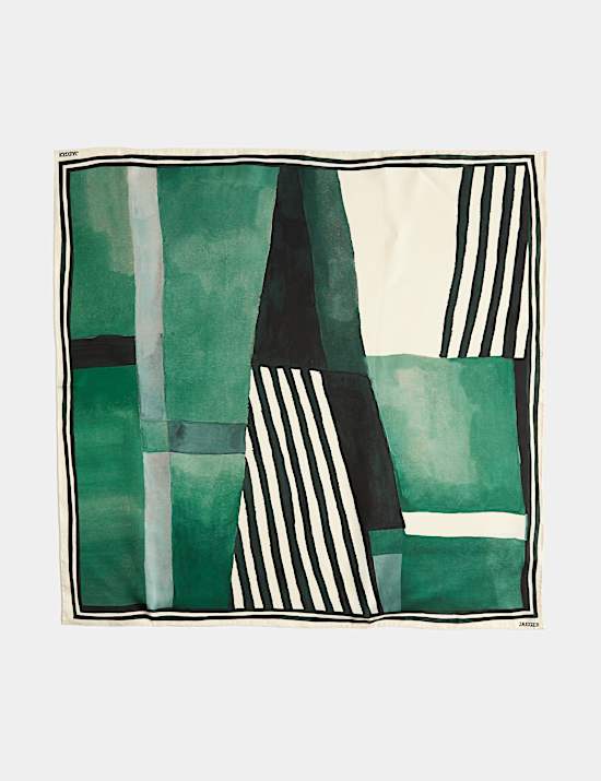 Pure Silk Striped Scarf