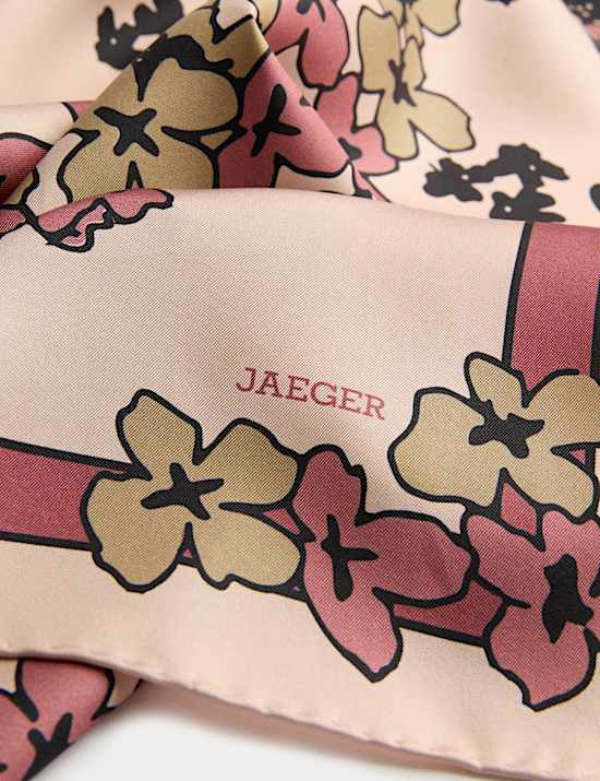 Pure Silk Floral Scarf