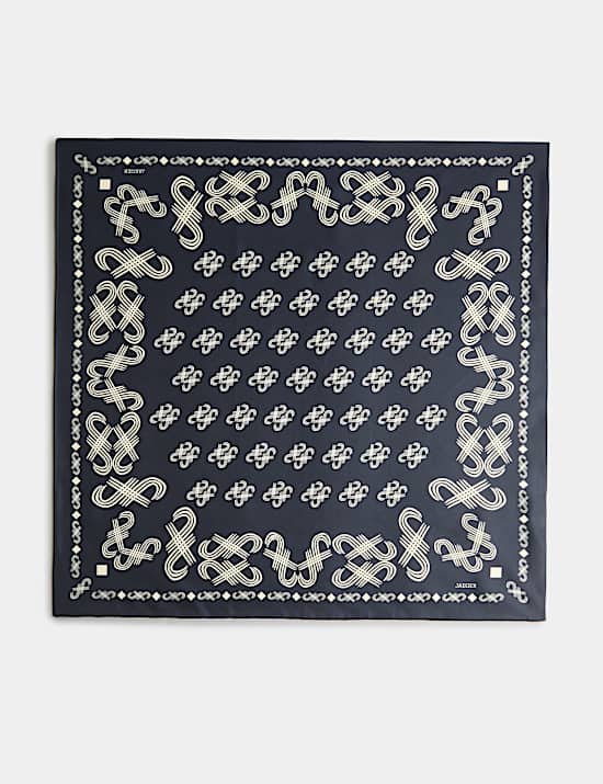 Pure Silk Logo Square Scarf