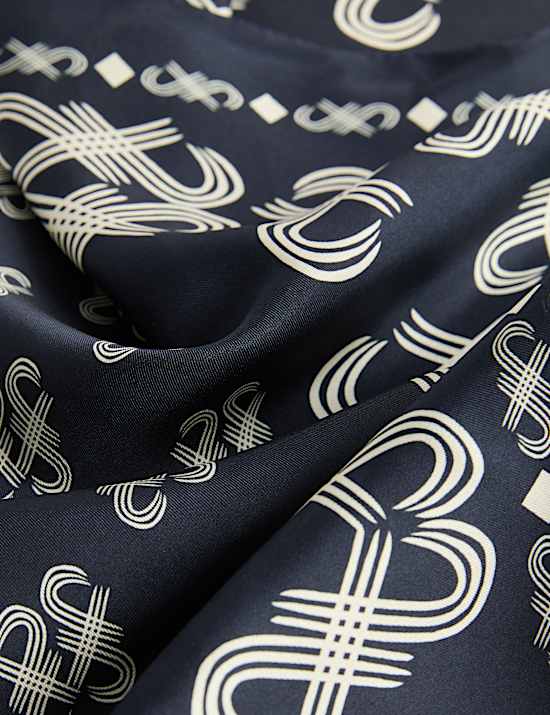 Pure Silk Logo Square Scarf