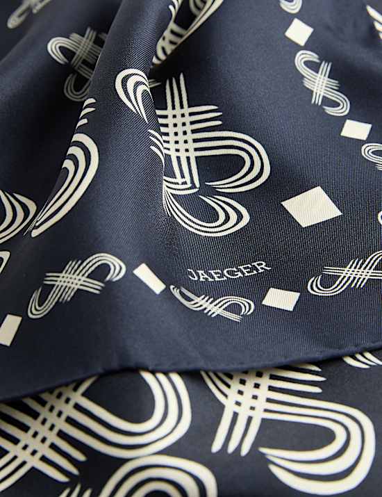 Pure Silk Logo Square Scarf