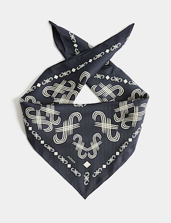 Pure Silk Logo Square Scarf