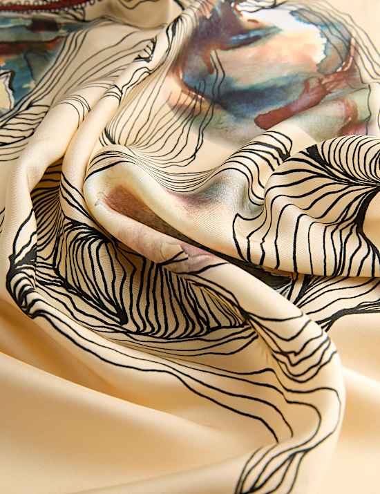 Pure Silk Oyster Print Scarf