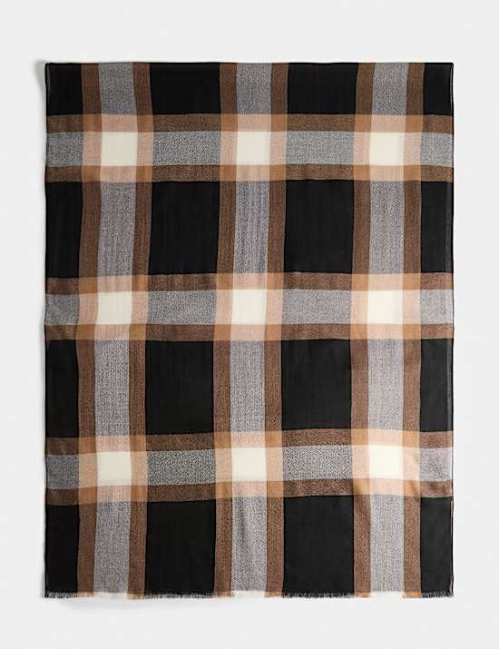 Silk Rich Checked Scarf