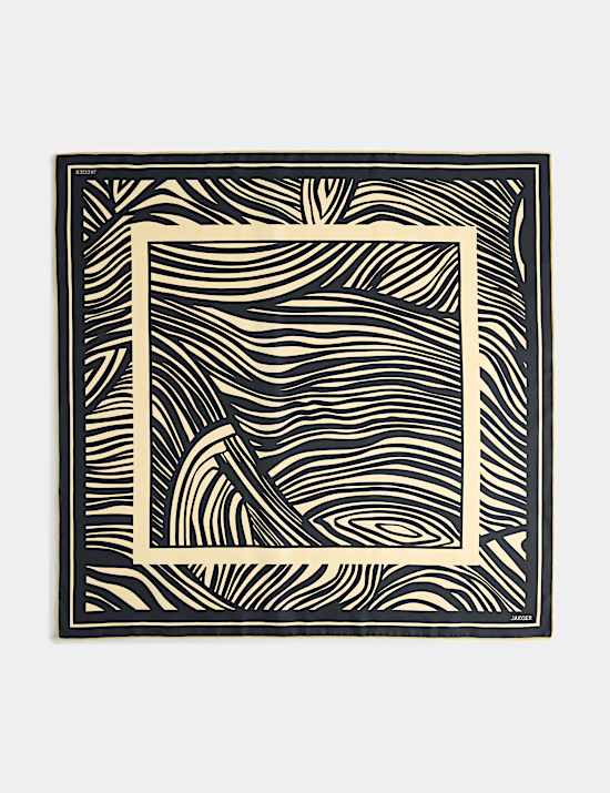Pure Silk Printed Square Scarf