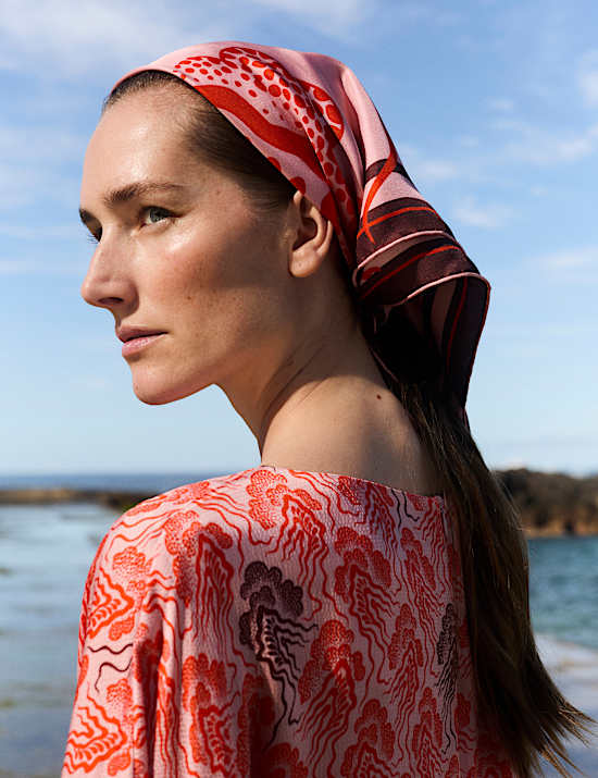 Pure Silk Woven Printed Square Scarf