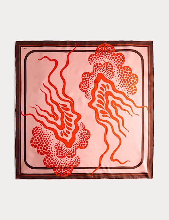 Pure Silk Woven Printed Square Scarf