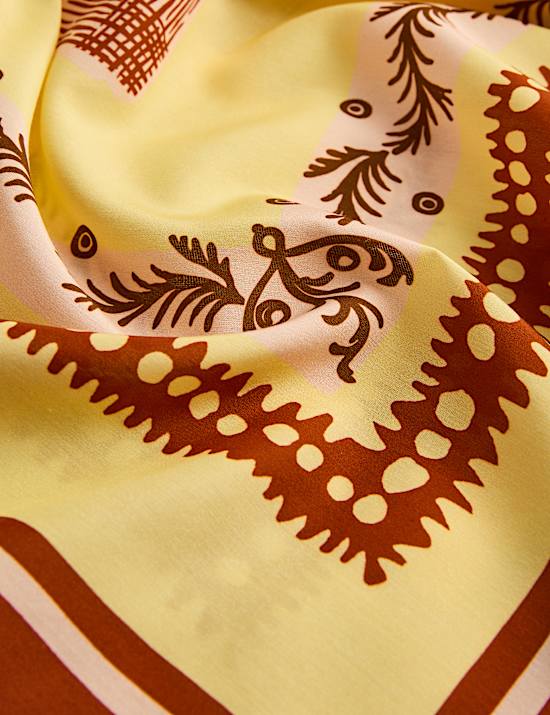 &Eacute;charpe en coton et soie &agrave; motif