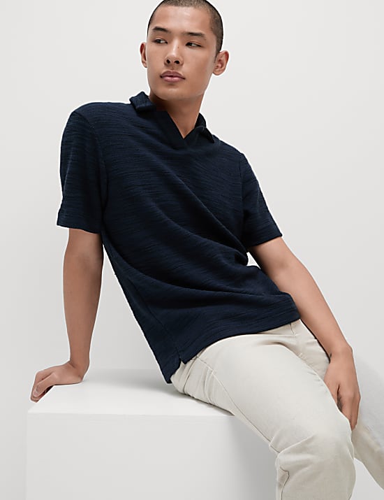 Cotton Rich Textured Polo Shirt