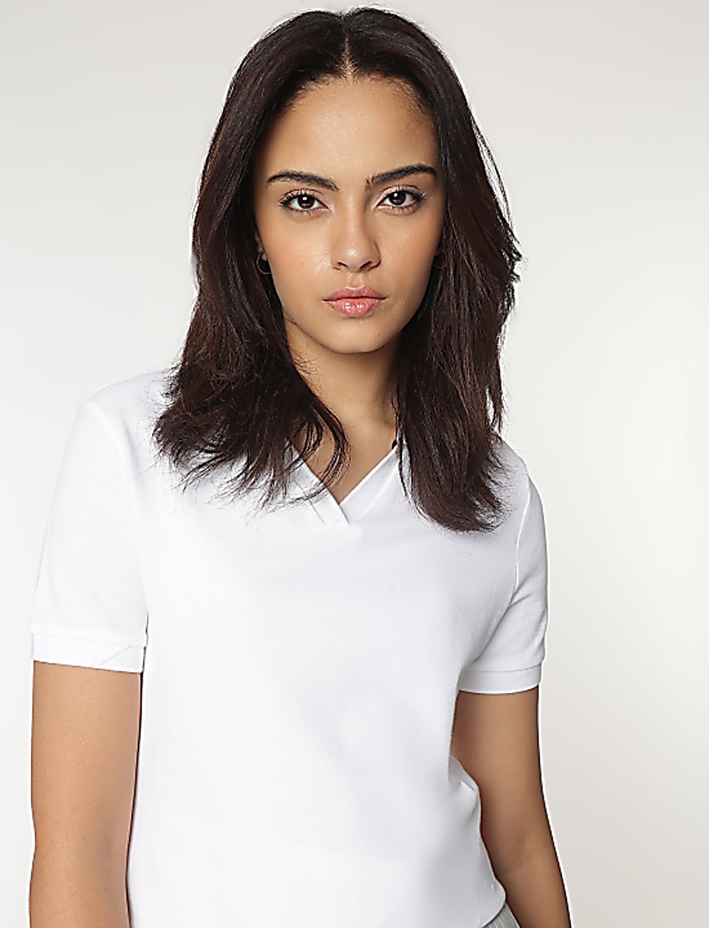 Polo Collar Plain T-shirt