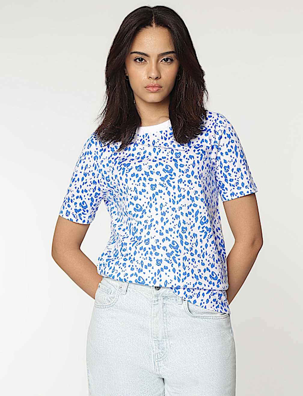 Pure Cotton Abstract Print T-Shirt