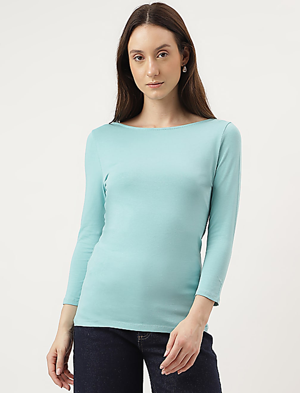 Fitted Slash Neck Tee