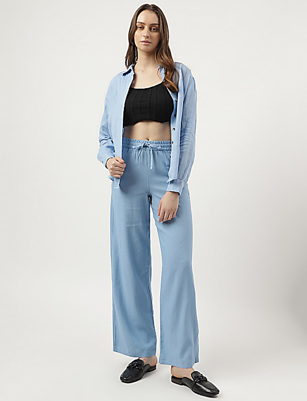 Pure Linen Spread Collar Shirt