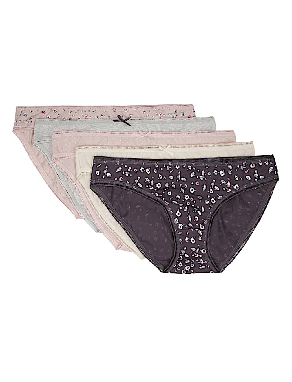 5 Pack Cotton Mix Bikini