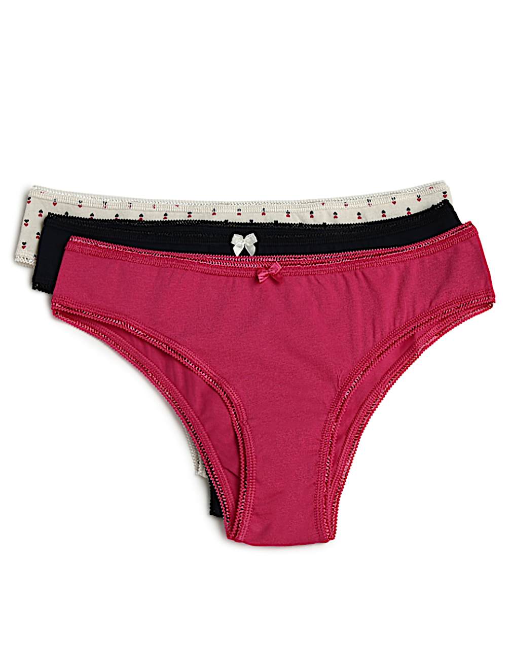 Pack of 3 Cotton Mix Brazilians Knickers