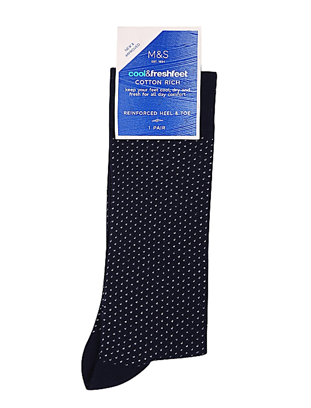 1Pk Multi Pique Socks