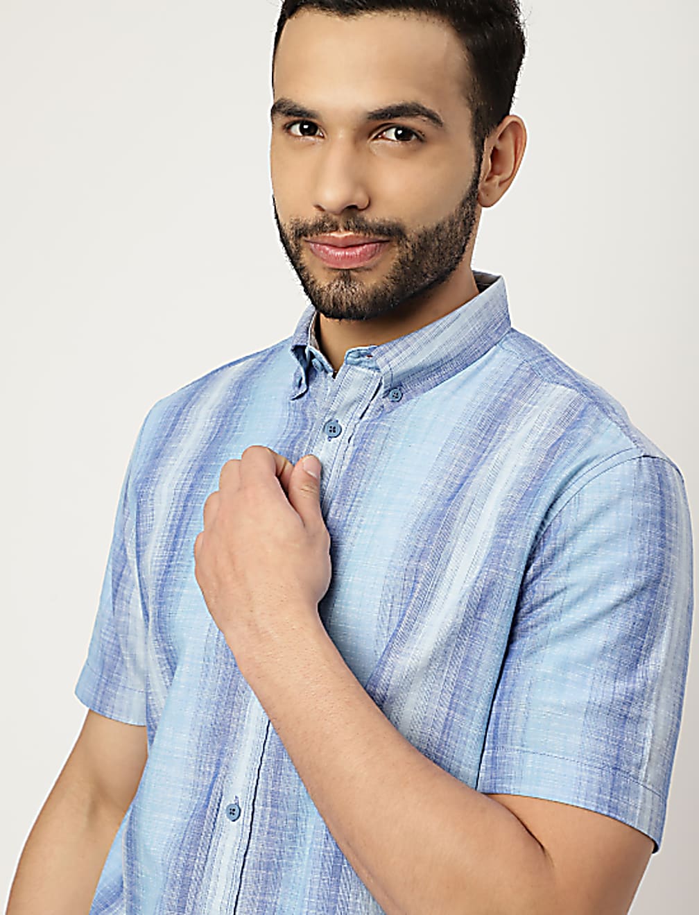 Pure Cotton Printed Collared Shirt