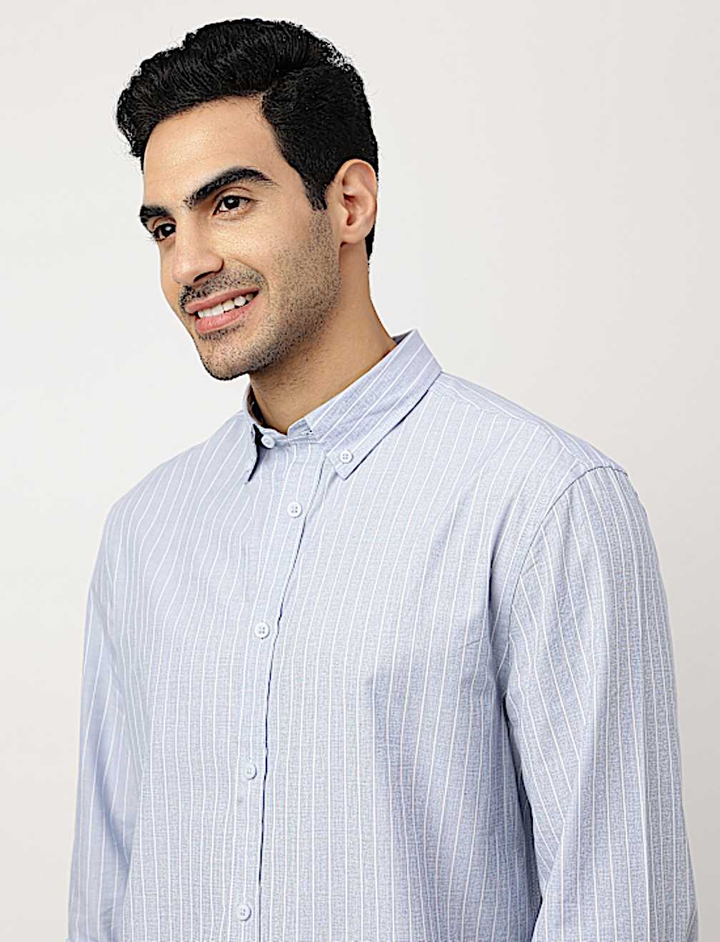Pure Cotton Button-down Collar Shirt