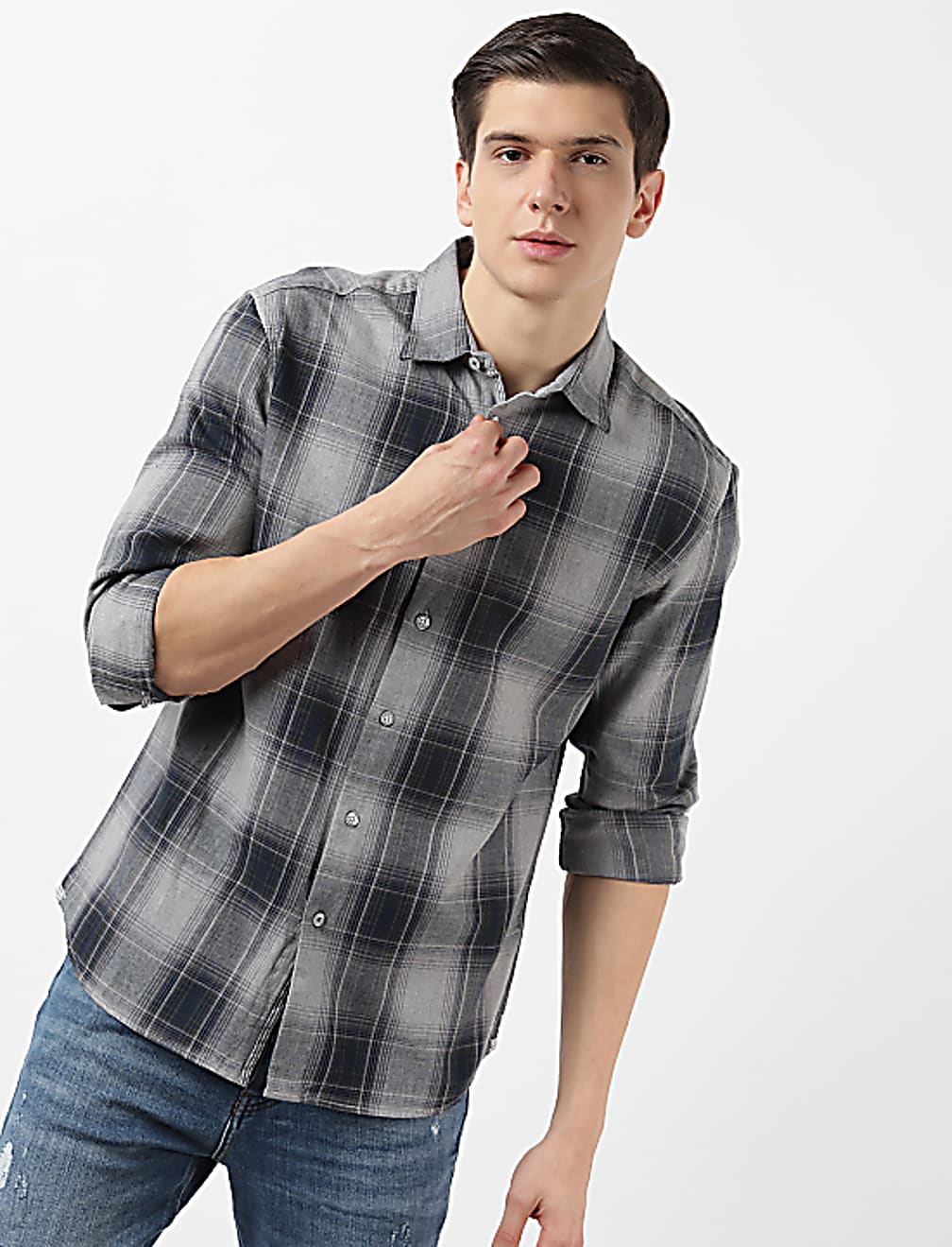 Textured Checks Shirt