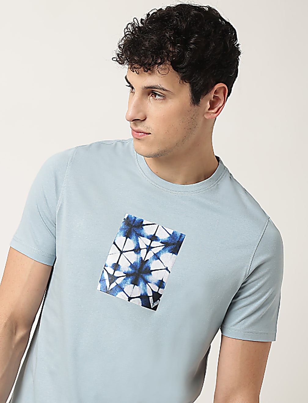 Pure Cotton Printed Crew Neck T-Shirt
