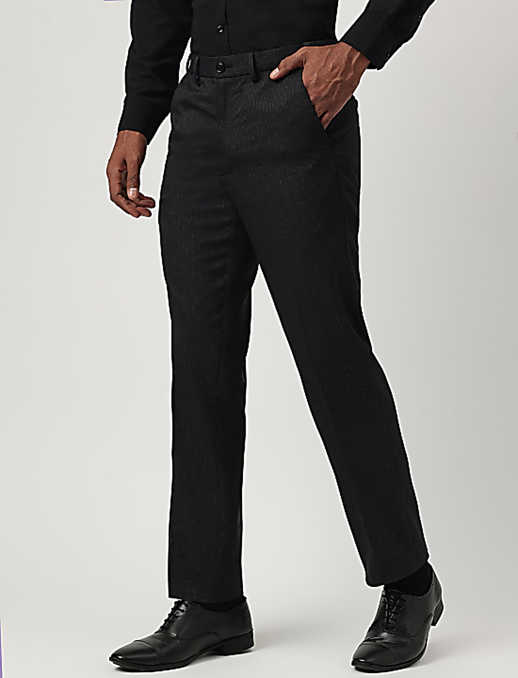 Regular Fit Striped Trousers