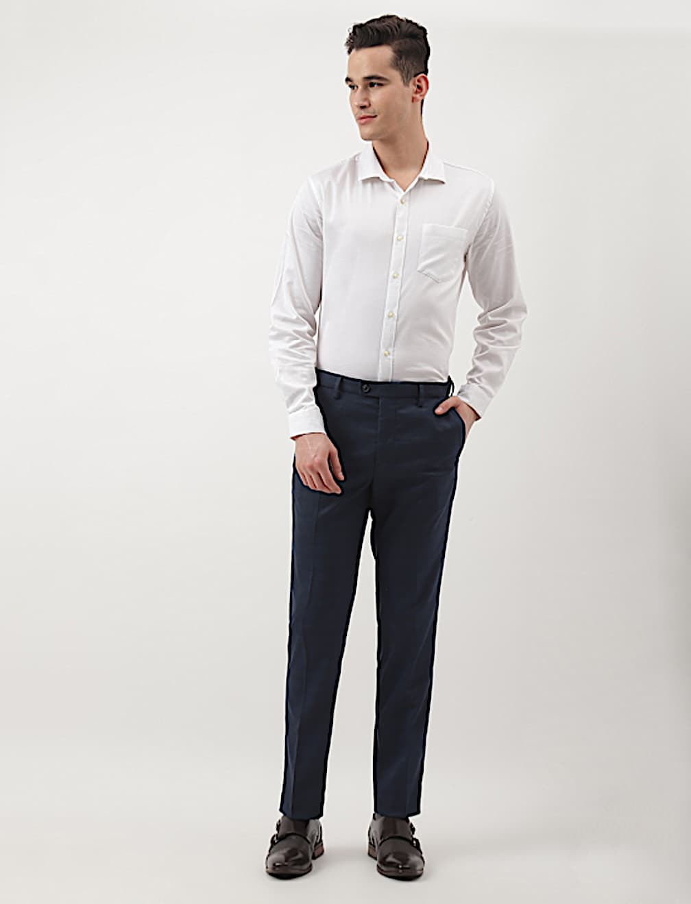 Checks Slim Fit Trousers