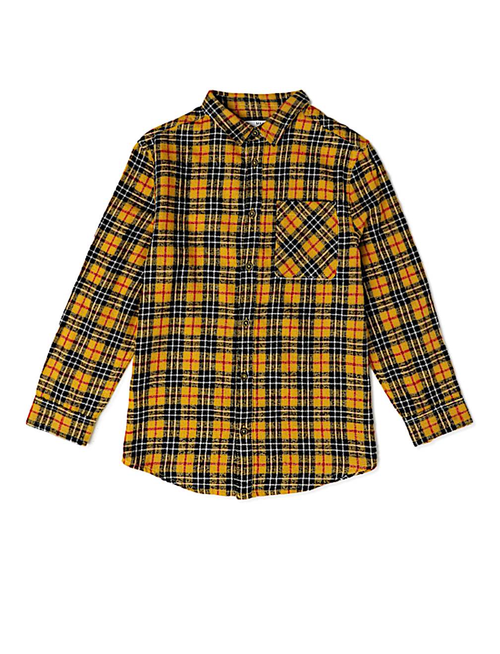 Pure Cotton Checked Spread Collar Shirt