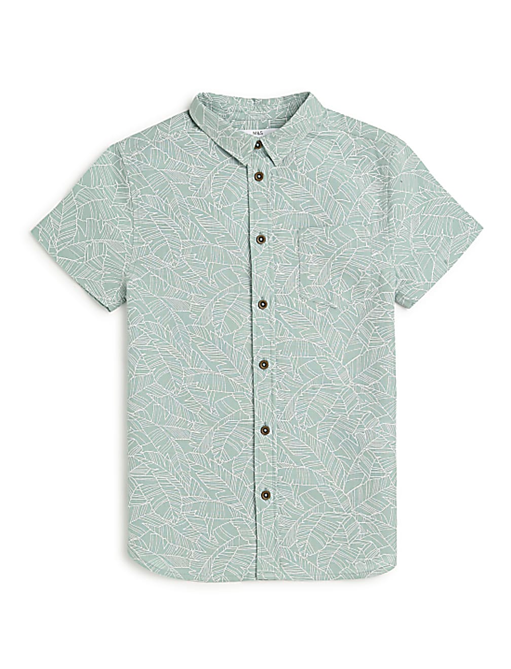 Linen Rich Tropical Print Shirt