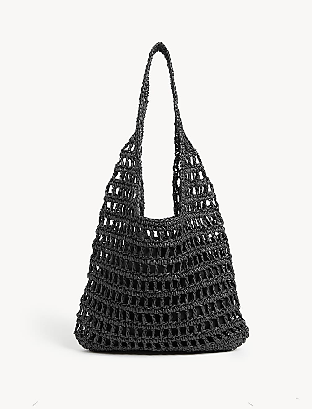 Straw Drawstring Tote Bag