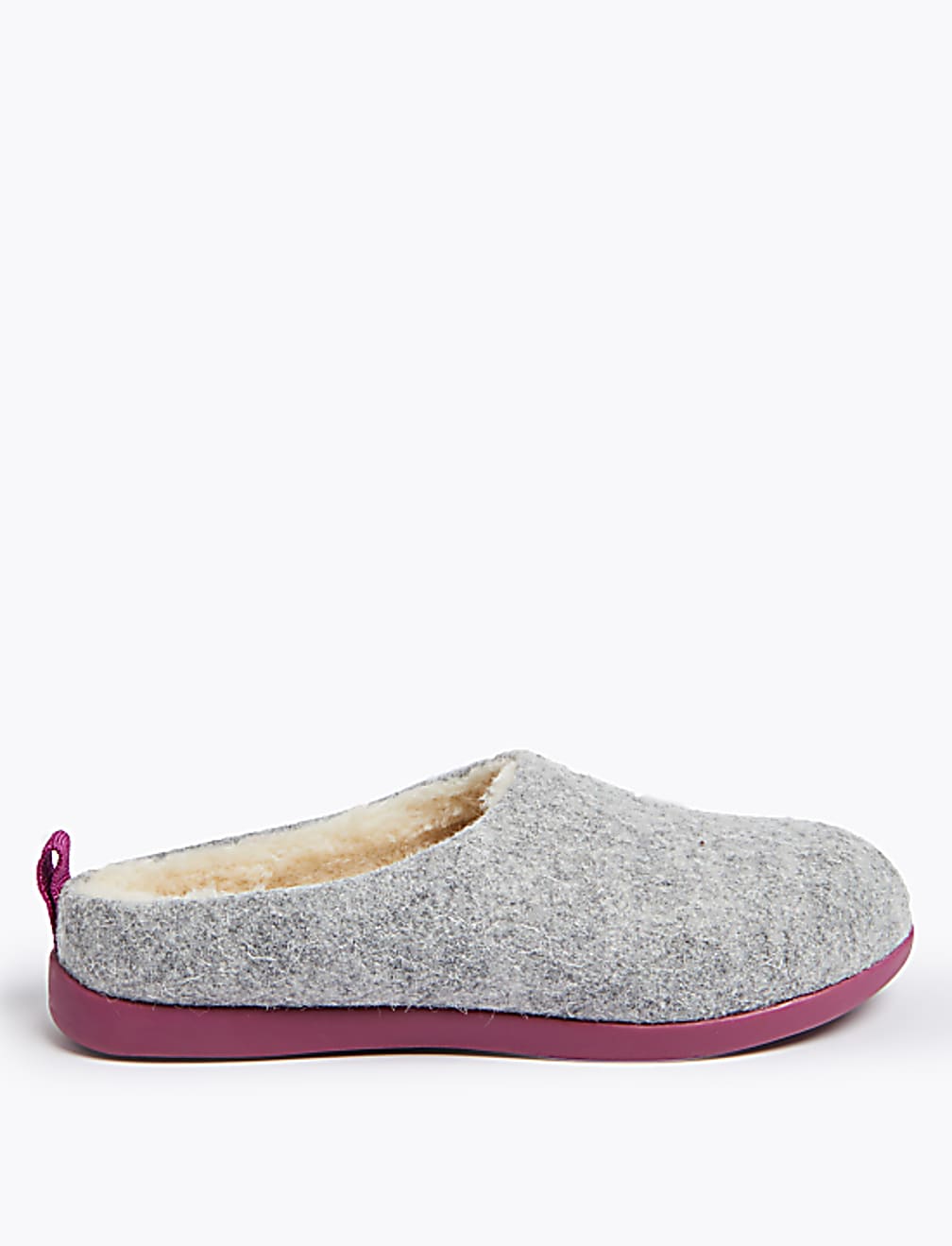 Felt Mule Slippers with Secret Support