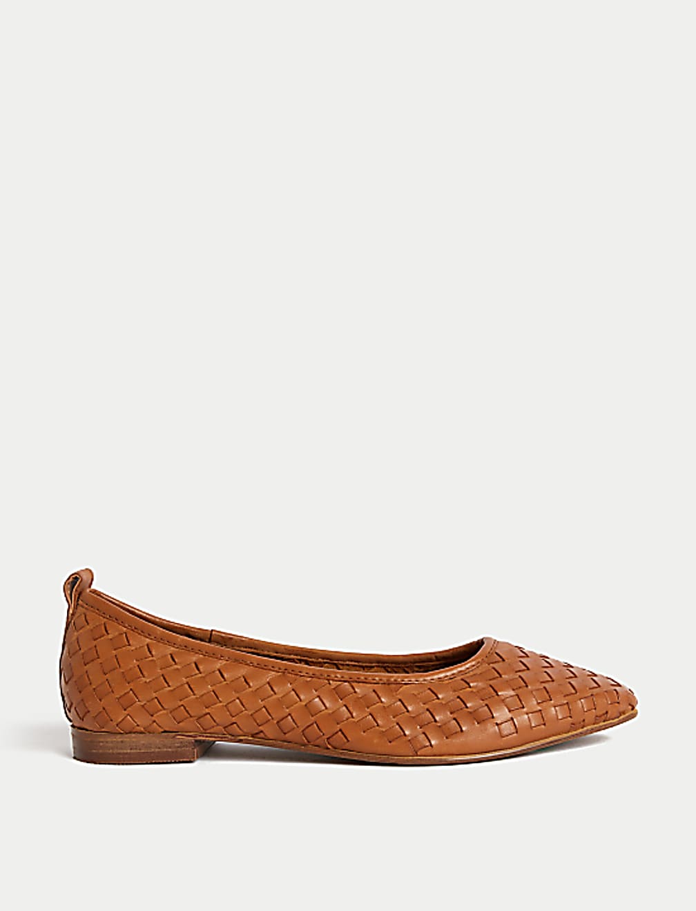 Leather Flat Ballet Pumps