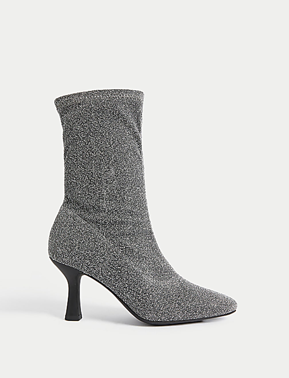 Sparkle Stiletto Heel Sock Boots