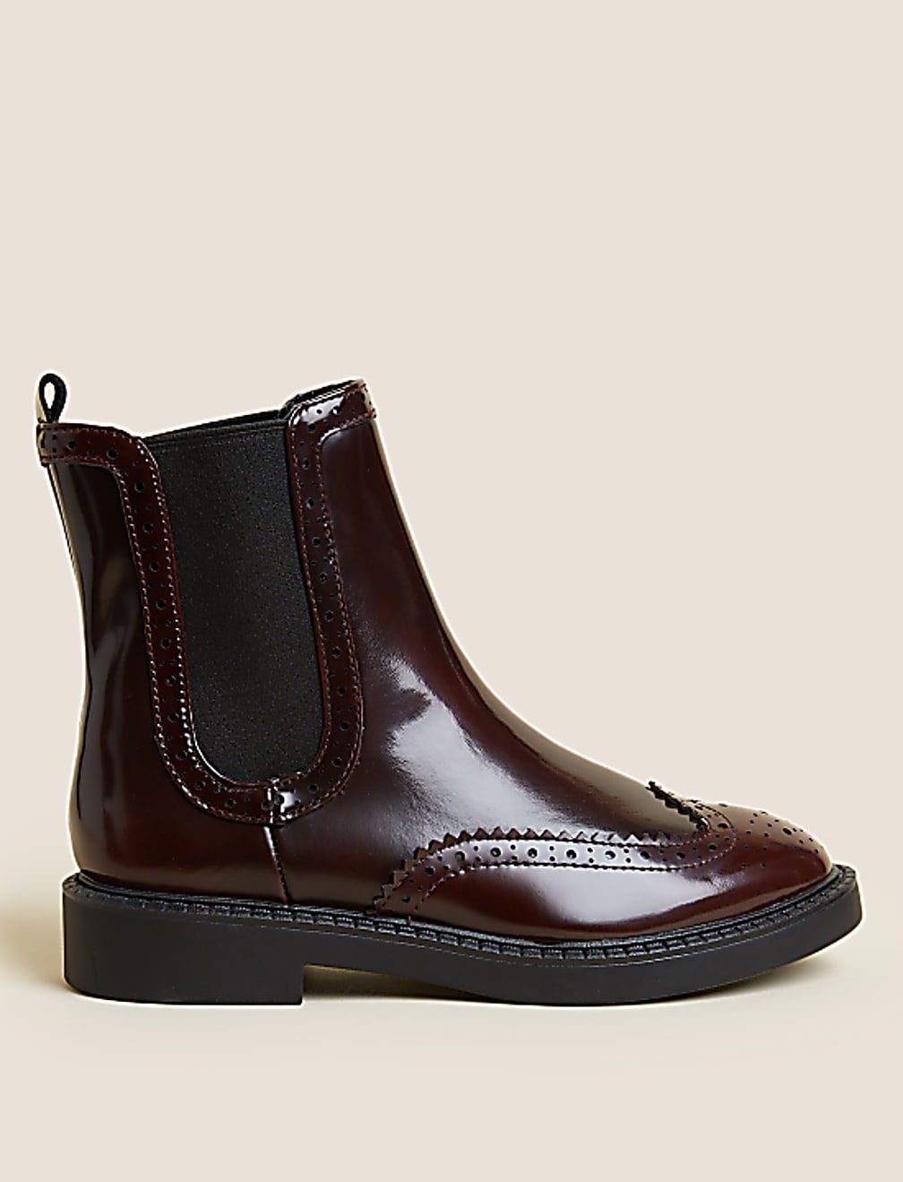 Leather Chelsea Flat Ankle Boots