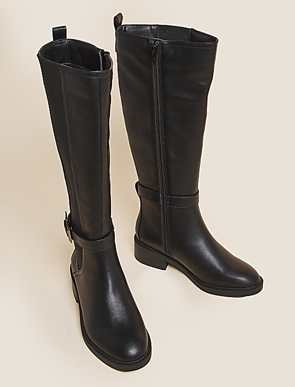 Buckle Knee High Boots