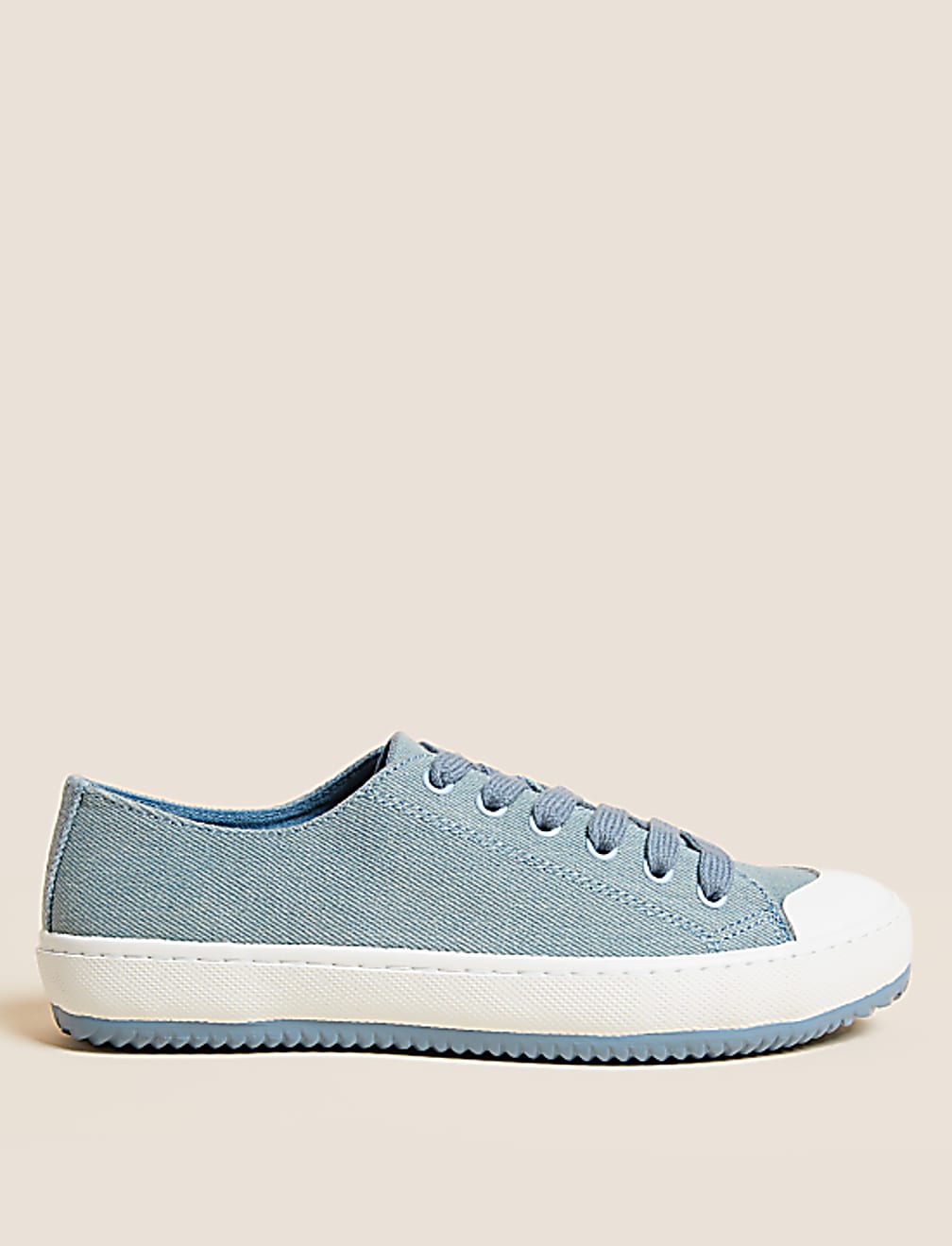 Canvas Lace Up Printed Trainers