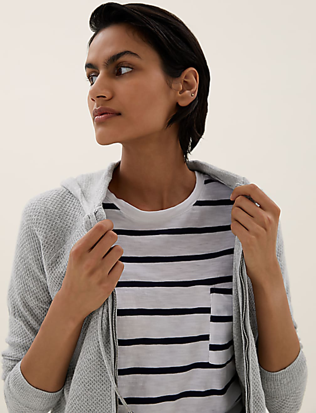 Soft Touch Textured Hoodie
