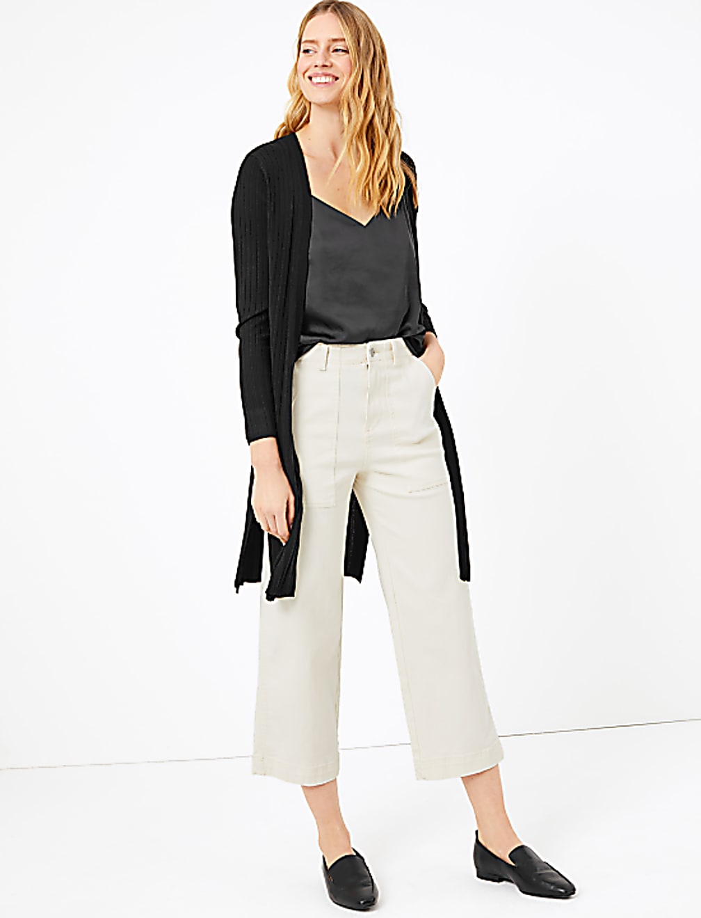 Ribbed Longline Cardigan